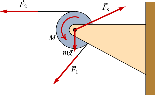 Forces in a fixed pulley pulley