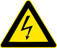 Símbolo de périgo por risco de eletrocussão