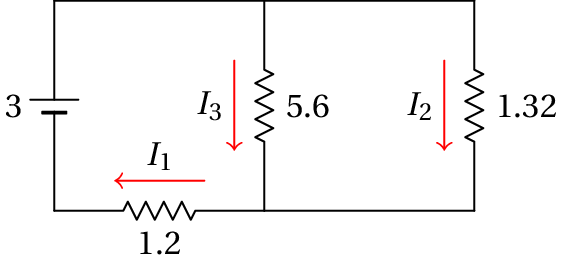 Circuito com a segunda fonte em curto-circuito