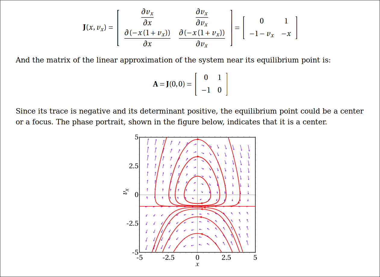 Solution of a dynamics problem